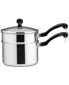 lot 7101 image: Farberware Classic Stainless Steel 2-Qt. Saucepan & Double Boiler