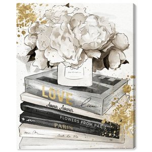 lot 7150 image: Oliver Gal Life Style All Day Luxe Fashion and Glam Wall Art Canvas Print - Gold, Gray- Retail$83.49