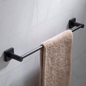 lot 7156 image: KRAUS Ventus�� 18-inch Bathroom Towel Bar, Matte Black Finish