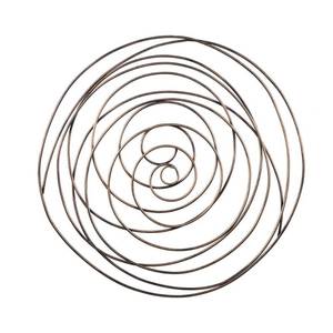 lot 7266 image: HEMSLY INC Grand Gold Spiral Abstract Metal Wall Decor, Brushed gold