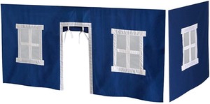 lot 7121 image: Max & Lily Cotton Underbed Curtain Square Blue
