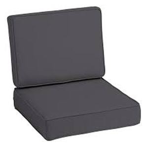 lot 7125 image: Arden Selections Profoam Acrylic Deep Seat Back Cushions Gray 18x24x6 2pc