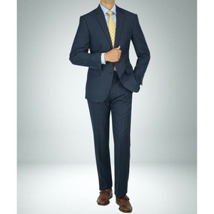 lot 7133 image: Carlo Studio Navy Blue Pinstripe Modern 44R