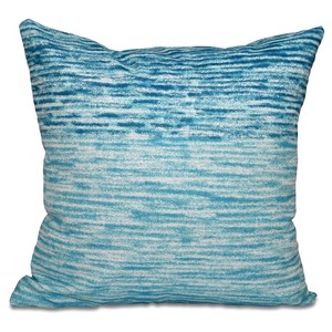 lot 7135 image: Ocean View Geometric Print 16-inch Throw Pillow