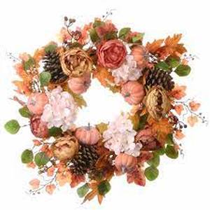 lot 7184 image: 22 Harvest Peony And Hydrangea Wreath