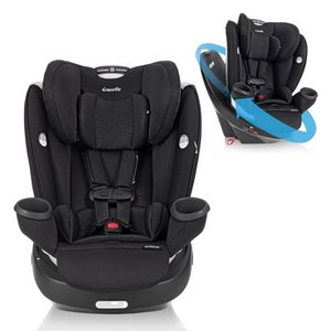 lot 7689 image: Evenflo Gold Revolve360 Rotational All-In-One Convertible Car Seat (Onyx Black)- Retail$379.99