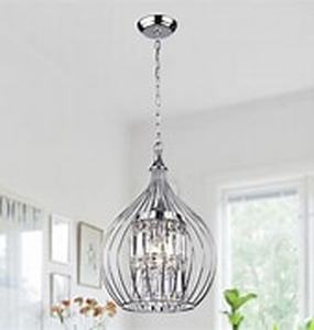 lot 7201 image: Acatia 3-light Chrome Foyer Pendant- Retail$165.49