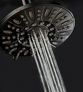lot 7214 image: AquaDance High Pressure 7 Rainfall Shower Head w 6 Settings Oil Rubbed Bronze