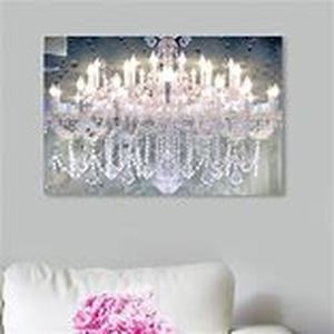 lot 7216 image: Silver Orchid Day and Night Wall Art Canvas Print- Retail$97.49