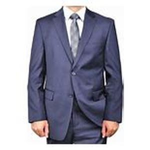 lot 7251 image: Mens Solid Navy Blue 2 Button Wool Suit 42L