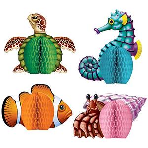 lot 26 image: Sea Creatures Mini Centerpieces 5.5-Inch (4-Pcs)
