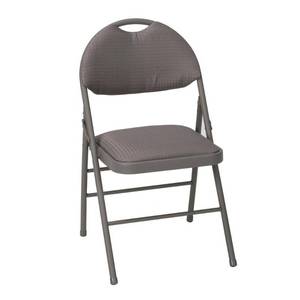 lot 3835 image: Cosco Taupe Metal Frame Padded Seat Folding Chairs