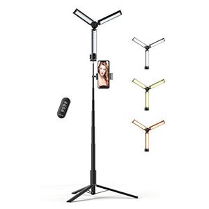 lot 1 image: LED Video Light Dimmable Photography Studio Lighting Kit Color 3200K-5500K Adjustable Brightness with Tripod Stand for Camera Video Studio YouTube Product Photography Shooting,CRI 96