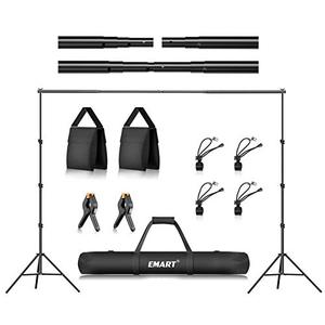 lot 9 image: EMART 8.5 x 10 ft Photo Backdrop Stand , Adjustable Photography Muslin Background Support System Stand for Photo Video Studio