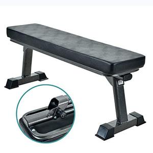 lot 38 image: Finer Form Foldable Flat Weight Bench for Bench Press, Strength Training, and Ab Exercises - Free PDF Workout Chart Included