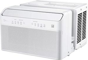 lot 50 image: Midea 8,000 BTU U-Shaped Inverter Window Air Conditioner WiFi, 9X Quieter, Over 35% Energy Savings ENERGY STAR MOST EFFICIENT