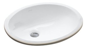 lot 67 image: KOHLER K-2209-0 Caxton Under-Mount Bathroom Sink, White