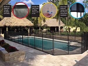lot 69 image: WaterWarden WWF200 4�� x 12, Black �� Removeable Outdoor Child Safety Inground, Easy DIY Installation with Hardware 4 Foot Pool Fence