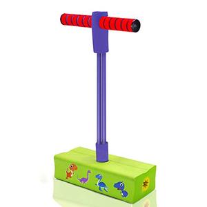 lot 80 image: Ynanimery Foam Pogo Jumper for Kids Safe and Fun Jumping Stick for Boys Girls Ages 3 and Up - Foam Pogo Jumper with Bungee Sound(Green)