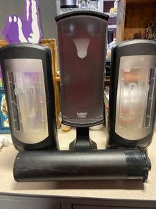 lot 5815 image: lot of (3) Napkin Holders (1) cup dispenser