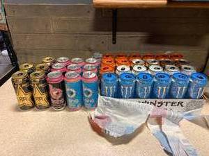 lot 5830 image: Monster Energy Drinks and Misc Energy Drinks