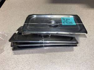 lot 5839 image: lot of (6) Stainless Steel 16th pan lids