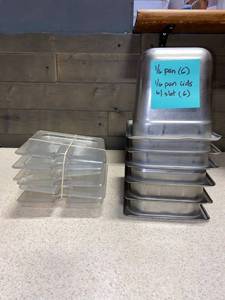 lot 5841 image: Lot of 16th Pans & 16 Pan Lids