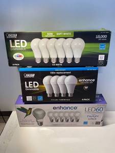 lot 5874 image: lot of (3) boxs LED lightbulbs