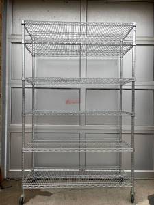 lot 5881 image: Metro shelf on casters with 6 shelves