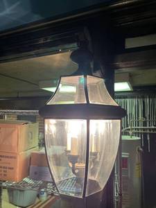lot 5891 image: vintage light with beveled glass