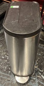 lot 5901 image: Stainless steel trashcan