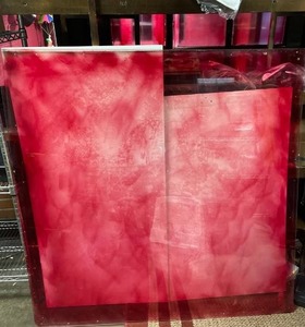 lot 5908 image: lot of (2) Frosted red plexiglass windows
