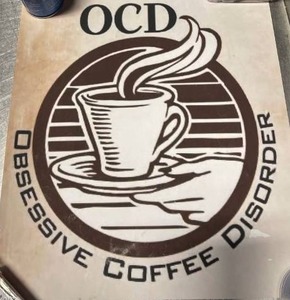 lot 5931 image: OCD obsessive coffee disorder art print