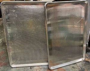 lot 21491 image: Lot of (4) perforated full size sheet pans