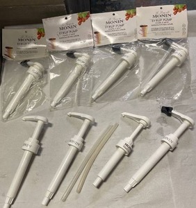 lot 21499 image: Lot of 8 Monin Syrup pumps