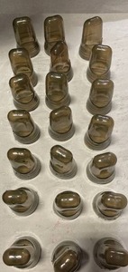 lot 21501 image: Lot of 21 liquor pour spout covers