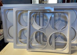 lot 21533 image: Lot of (4) ice cream dipping cabinet organizers