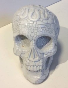 lot 21559 image: Aztec inspired carved skull