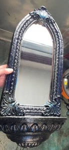 lot 21579 image: Accent mirror on pedestal