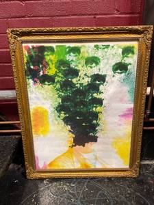 lot 21616 image: Original art print in ornate frame