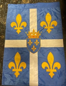 lot 21620 image: Embroidered fleur-de-Lys 28 x 40flag