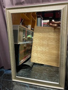 lot 21622 image: xl Beveled mirror with painted wood frame