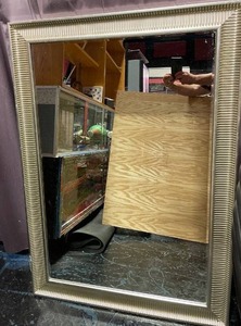 lot 21623 image: xl Beveled mirror with painted wood frame