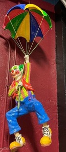 lot 21628 image: XL Paper Machete Hanging Clown