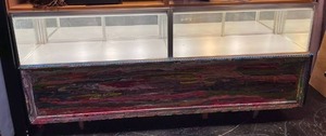 lot 21633 image: lot of (2) Glass Display Cases lot (1) Customer built floor stand