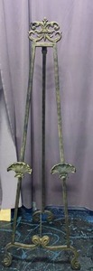 lot 21639 image: wrought iron art easel