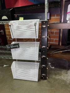 lot 21697 image: miscellaneous lot of five Mail organizer sign door hooks and coat rack