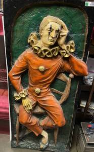 lot 5905 image: A vintage jester wall art (very unique)