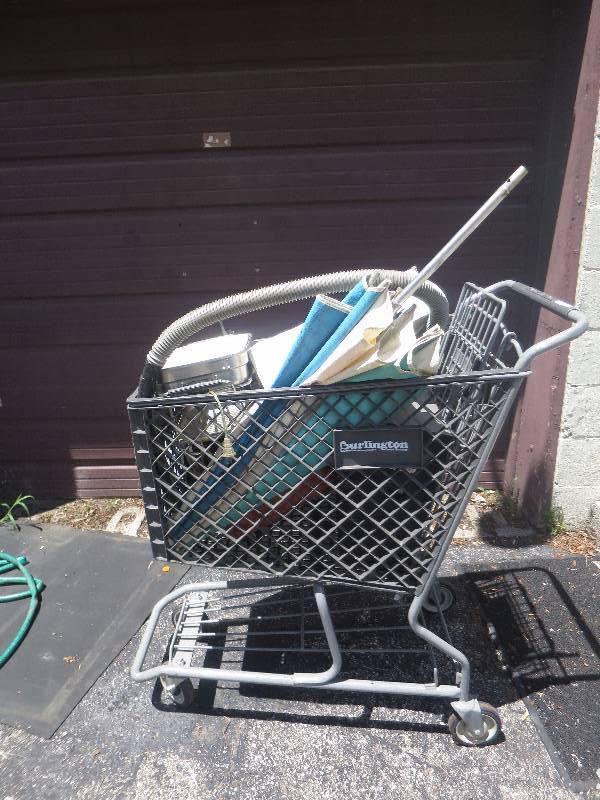 Shopping Cart Full of Misc Items Cart Included Got Junk in My Trunk