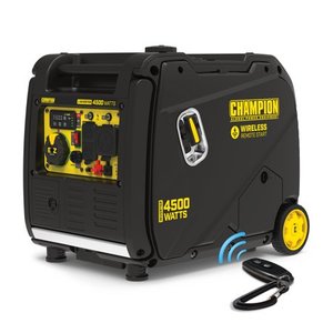 lot 2099 image: Champion Power Equipment 4500-Watt Portable Inverter Generator with Wireless Remote Start